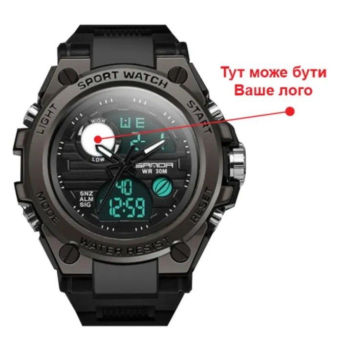 Чоловічий водостійкий спортивний тактичний годинник Besta з Вашим ЛОГО - зображення 2