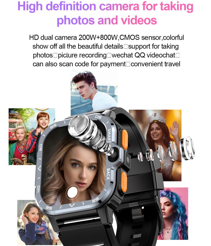 Розумний смарт годинник Smart Nova Sim Rubber Black, 2 ремінці - зображення 7