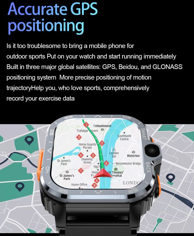 Розумний смарт годинник Smart Nova Sim Rubber Black, 2 ремінці - зображення 11