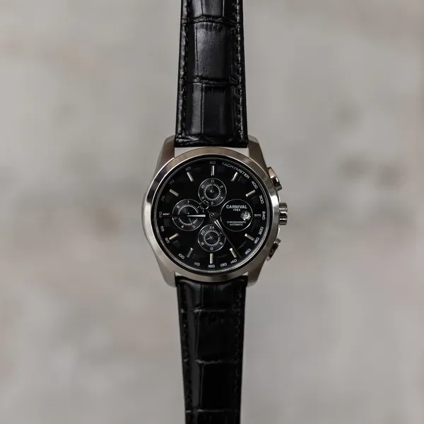 Чоловічий механічний годинник Carnival Genius Prime Silver, 2 ремінці - зображення 3