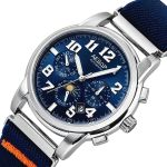 Чоловічий механічний годинник Aesop Original Indigo Blue, 2 ремінці