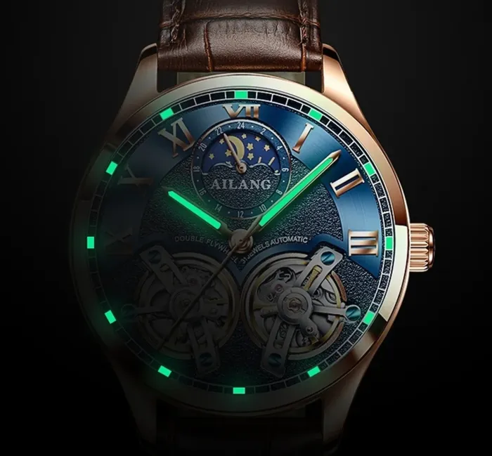 Чоловічі годинники Ailang FlyWheel - зображення 9