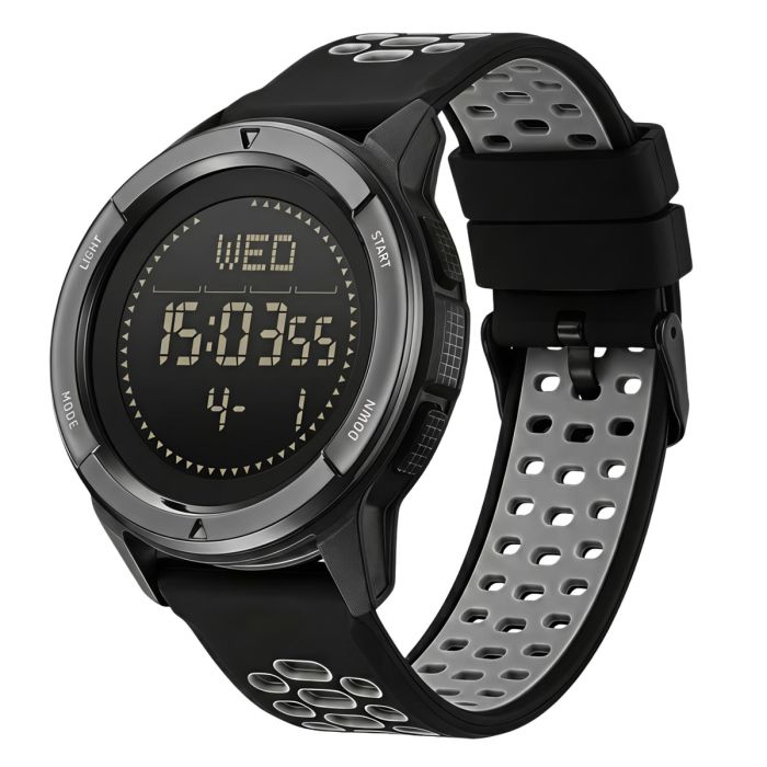 Чоловічий водостійкий спортивний тактичний з компасом годинник North Edge Alps Flex Grey з компасом - изображение 2