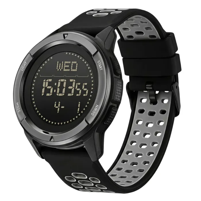 Чоловічий водостійкий спортивний тактичний з компасом годинник North Edge Alps Flex Grey з компасом - зображення 2