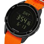 Чоловічий водостійкий спортивний тактичний з компасом годинник North Edge Alps Special Orange з компасом