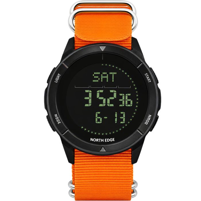 Чоловічий водостійкий спортивний тактичний з компасом годинник North Edge Alps Special Orange з компасом - зображення 2