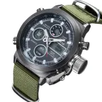 Чоловічий спортивний водостійкий тактичний годинник AMST Mountain Green