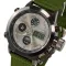 Чоловічий водостійкий спортивний тактичний годинник AMST Mountain Green, 2 ремінці