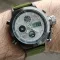 Чоловічий водостійкий спортивний тактичний годинник AMST Mountain Green, 2 ремінці
