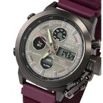 Чоловічий водостійкий спортивний тактичний годинник AMST Mountain Bordo, 2 ремінці