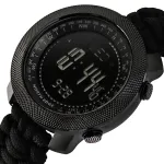 Чоловічий водостійкий спортивний тактичний з компасом годинник North Edge Apache Paracord Edition, 2 ремінці