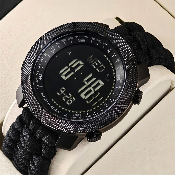 Чоловічий водостійкий спортивний тактичний з компасом годинник North Edge Apache Paracord Edition, 2 ремінці - изображение 2