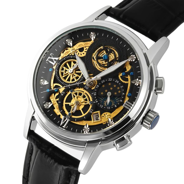 Чоловічий годинник WishDoIt Baks Premium Leather, 2 ремінці - изображение 1