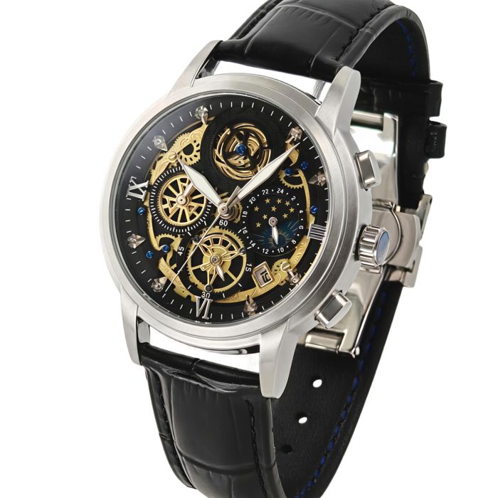 Чоловічий годинник WishDoIt Baks Premium Leather, 2 ремінці - изображение 3