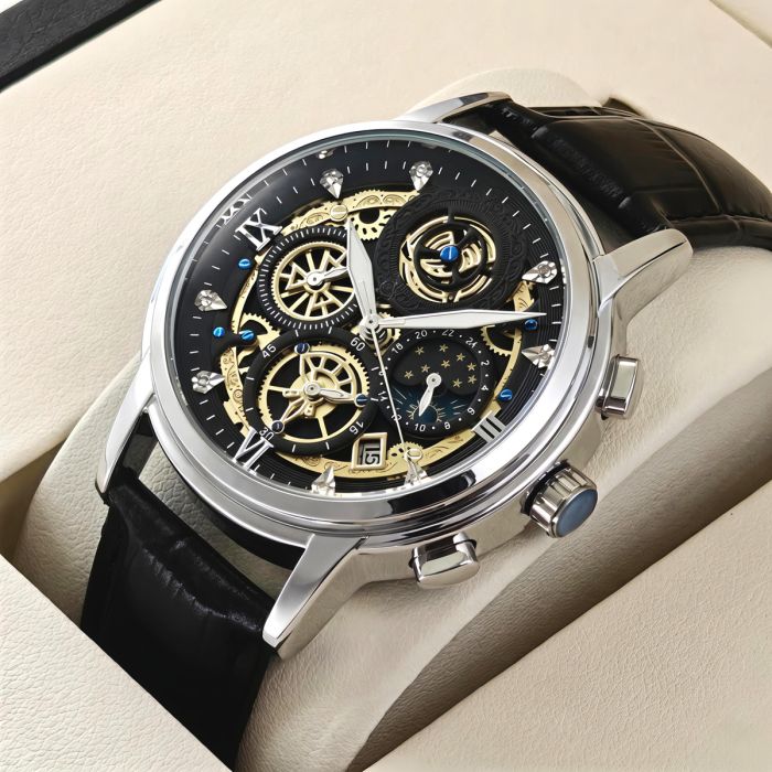 Чоловічий годинник WishDoIt Baks Premium Leather, 2 ремінці - изображение 2