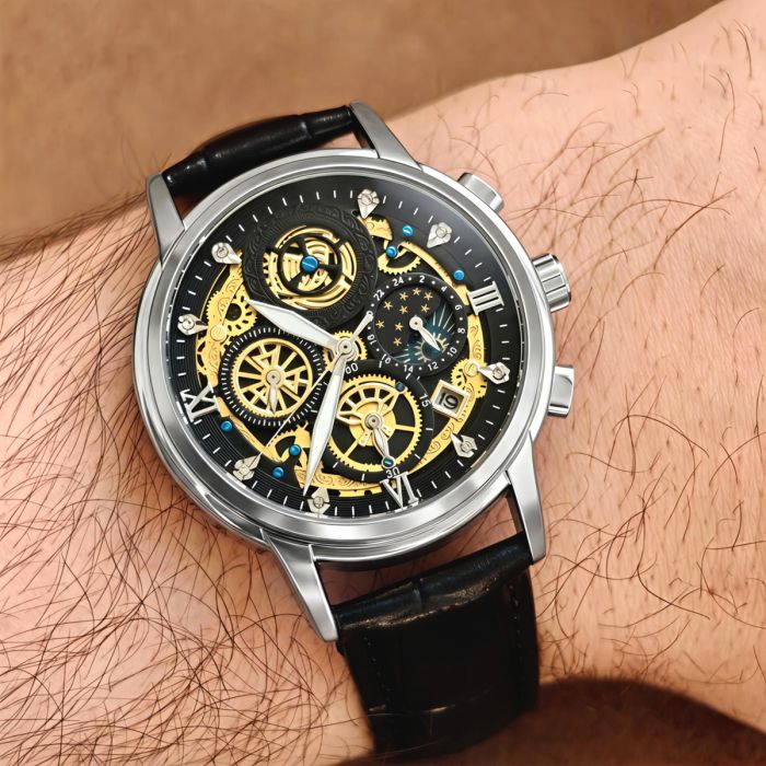 Чоловічий годинник WishDoIt Baks Premium Leather, 2 ремінці - изображение 8