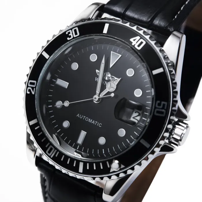 Чоловічий механічний годинник Winner Basel Deluxe, 2 ремінці - зображення 1