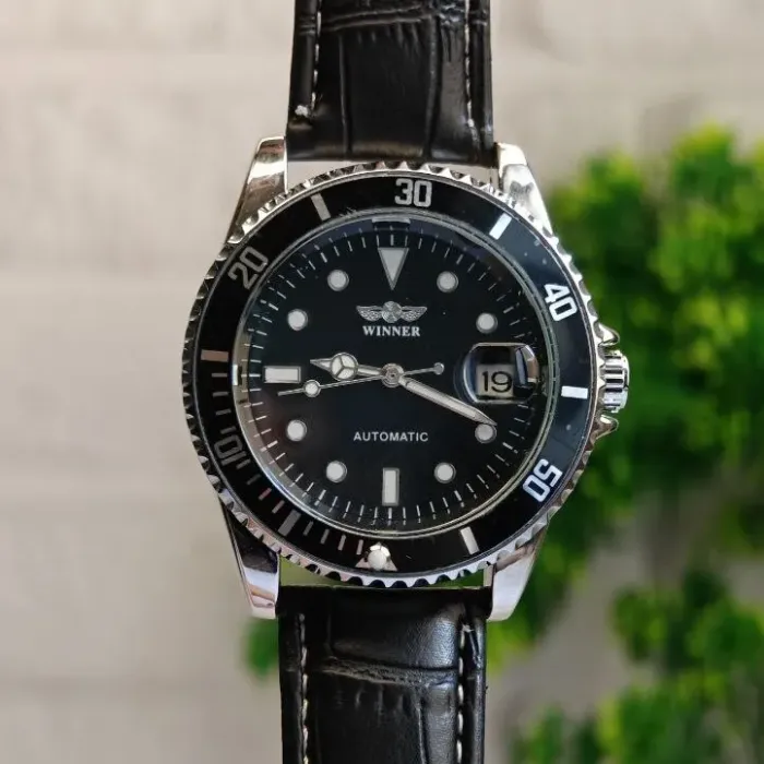 Чоловічий механічний годинник Winner Basel Deluxe, 2 ремінці - зображення 8