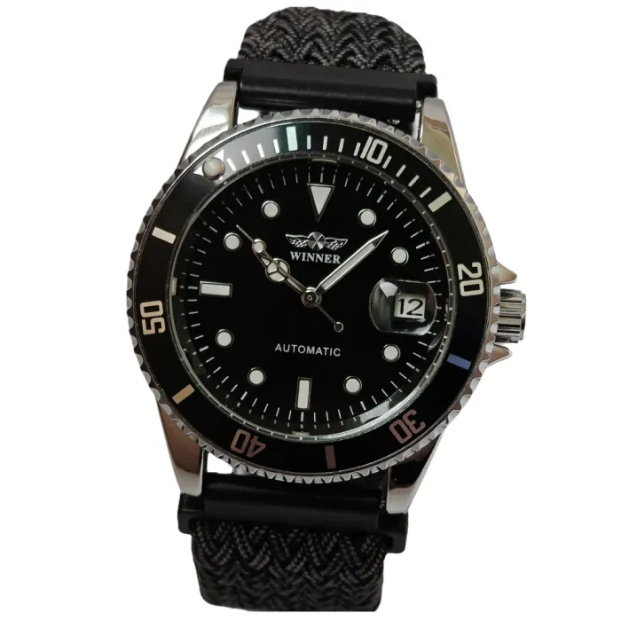 Чоловічий механічний годинник Winner Basel Nylon, 2 ремінці - зображення 3