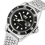 Чоловічий механічний годинник Winner Basel Hexagon Steel
