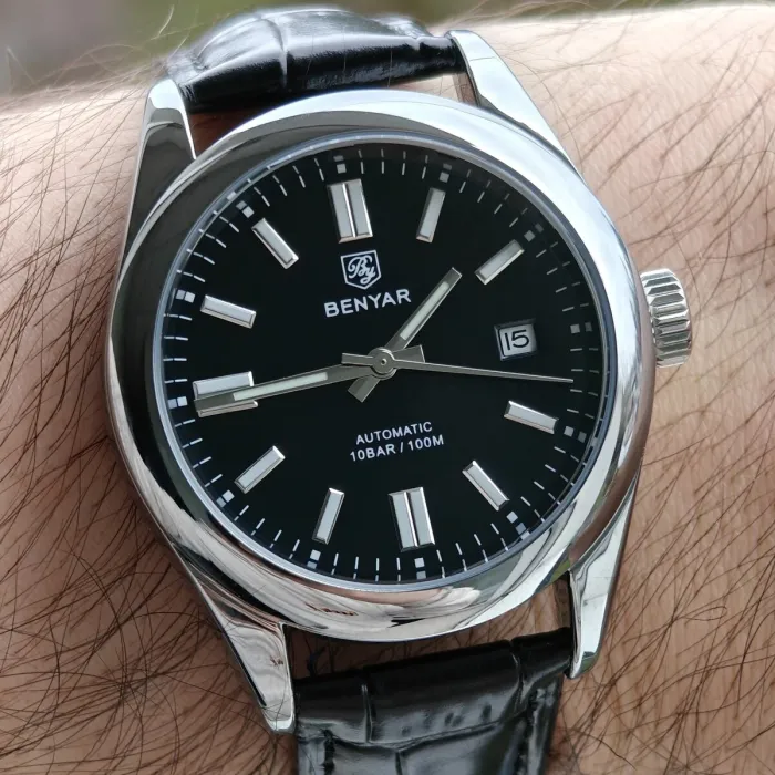 Чоловічий механічний годинник Benyar Automatic Leather Deluxe УЦІНКА - зображення 3