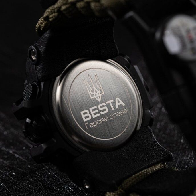 Чоловічий водостійкий спортивний тактичний з компасом годинник Besta Life Pro з компасом УЦІНКА - изображение 9