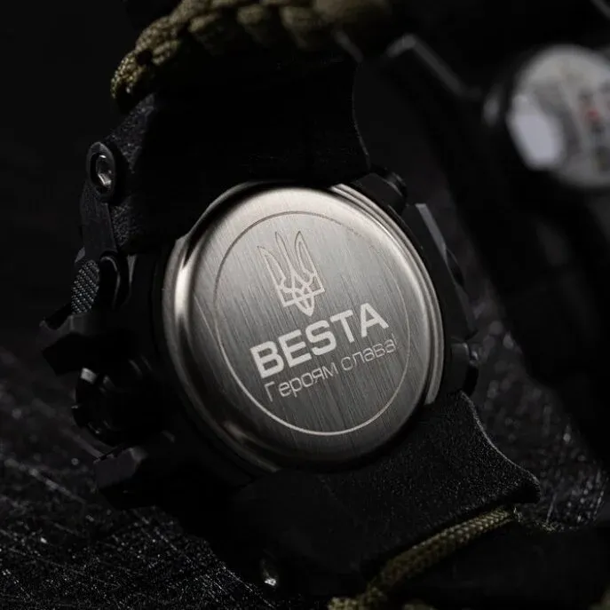 Чоловічий водостійкий спортивний тактичний з компасом годинник Besta Life Pro з компасом УЦІНКА - зображення 9