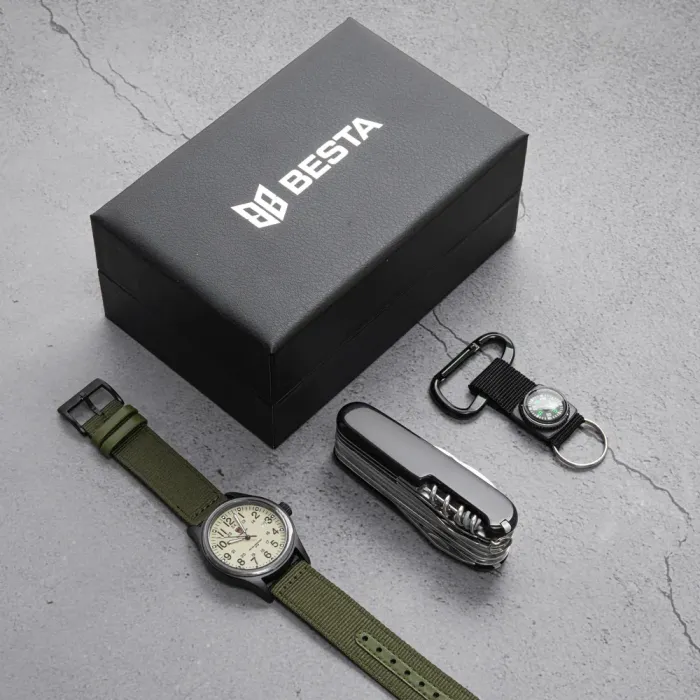 Чоловічий тактичний годинник Besta Box Command Set подарунковий набір, з компасом - зображення 3
