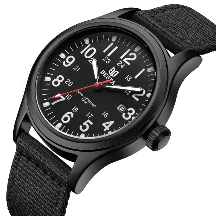 Чоловічий тактичний годинник Besta Command Black - зображення 1