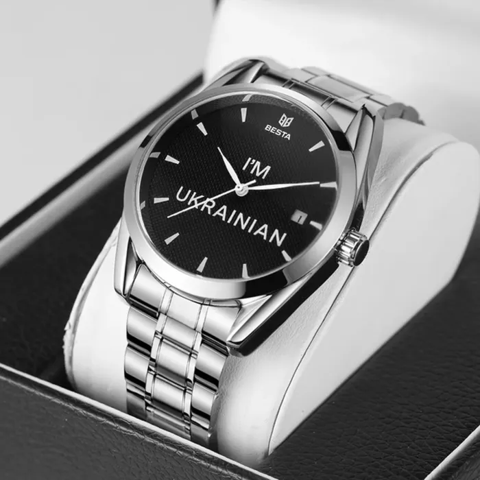 Чоловічий механічний годинник Besta I am Ukrainian - зображення 3