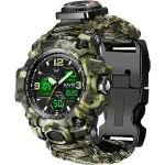 Чоловічий водостійкий спортивний тактичний з компасом годинник Besta Life Pro Khaki з компасом