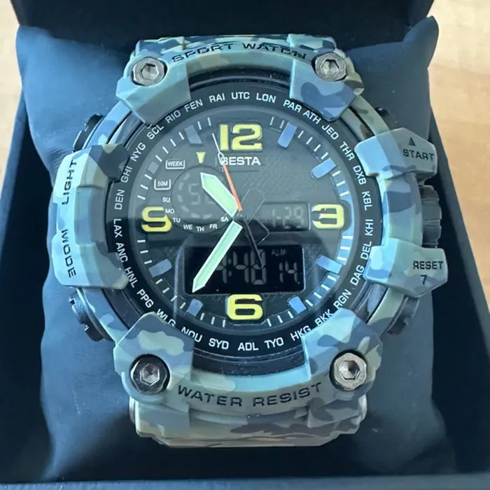 Чоловічий спортивний водостійкий тактичний годинник Besta Lion - зображення 1