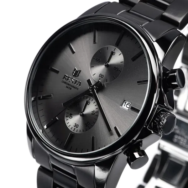 Чоловічий годинник Besta Mars Black & Gray Nylon, 2 ремінці - зображення 4