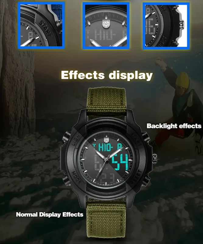 Чоловічий водостійкий спортивний тактичний годинник Besta Palladium 5BAR - зображення 5