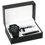 Чоловічий водостійкий спортивний тактичний годинник Besta Box Peremoga Light подарунковий набір, з компасом