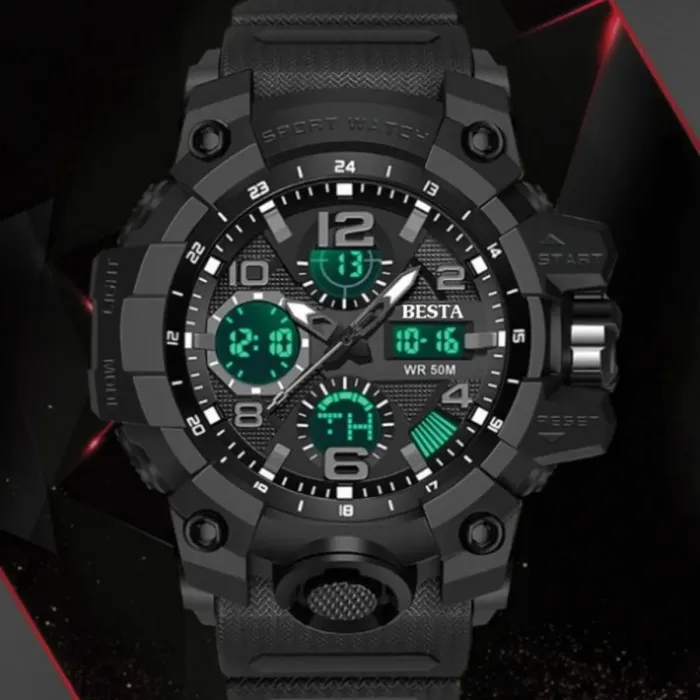 Чоловічий водостійкий спортивний тактичний годинник Besta Power - зображення 2