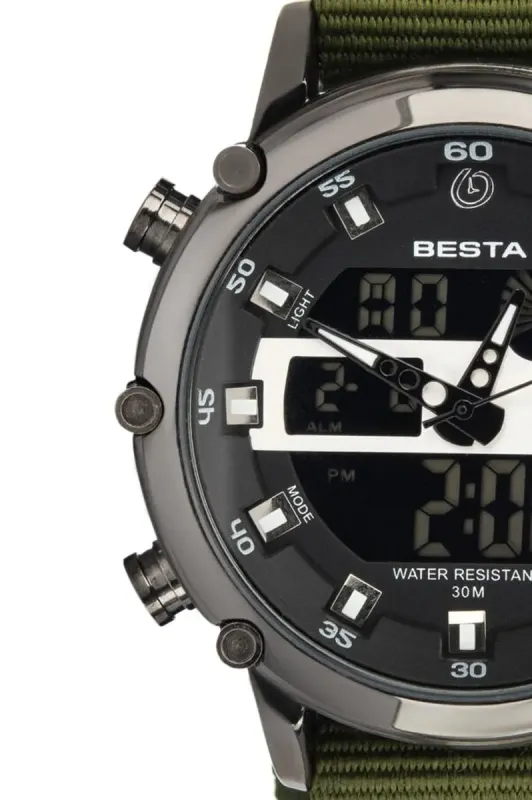 Чоловічий спортивний тактичний годинник Besta Prof Green - зображення 3