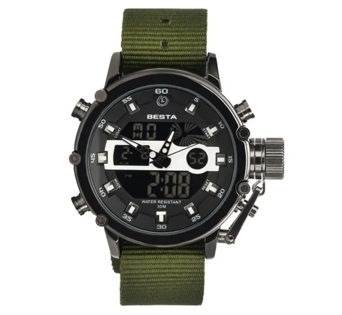 Чоловічий спортивний тактичний годинник Besta Prof Green - зображення 2