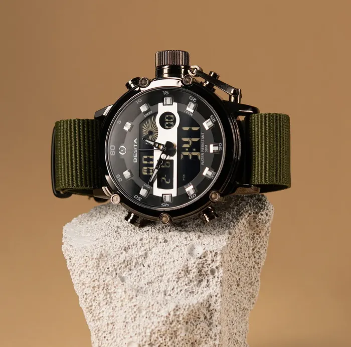 Чоловічий спортивний тактичний годинник Besta Prof Green - зображення 4