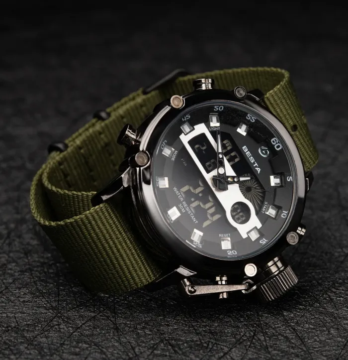 Чоловічий спортивний тактичний годинник Besta Prof Green - зображення 7