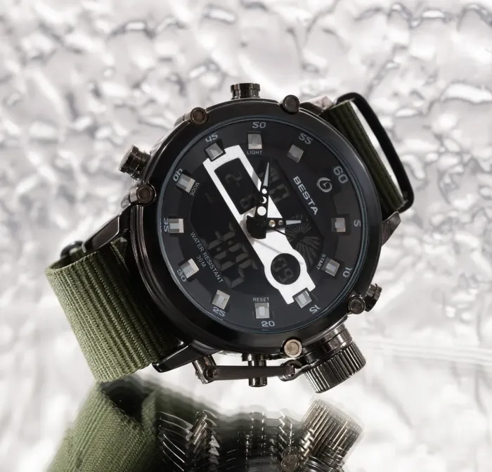 Чоловічий спортивний тактичний годинник Besta Prof Green - зображення 8