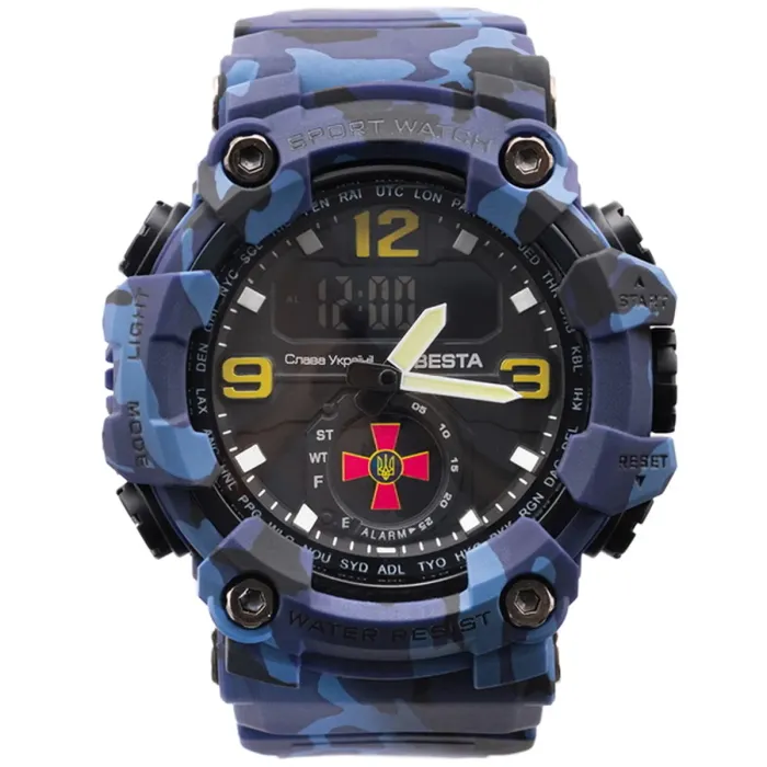 Чоловічий водостійкий спортивний тактичний годинник Besta Sea Storm - зображення 1