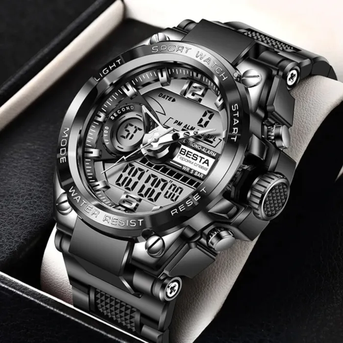 Чоловічий водостійкий спортивний тактичний годинник Besta Sport - зображення 1