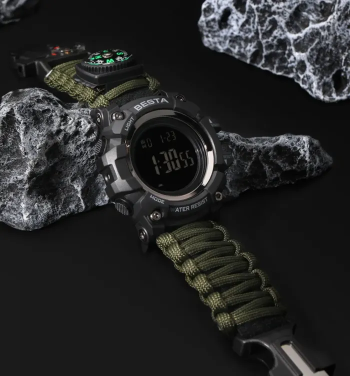 Чоловічий спортивний водостійкий тактичний з компасом годинник Besta Tactical - зображення 12