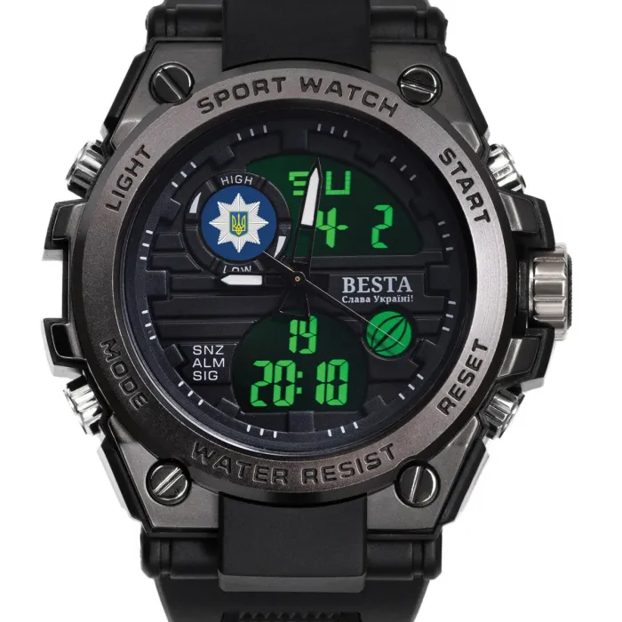 Чоловічий спортивний водостійкий тактичний годинник Besta Tattoo Police - зображення 1