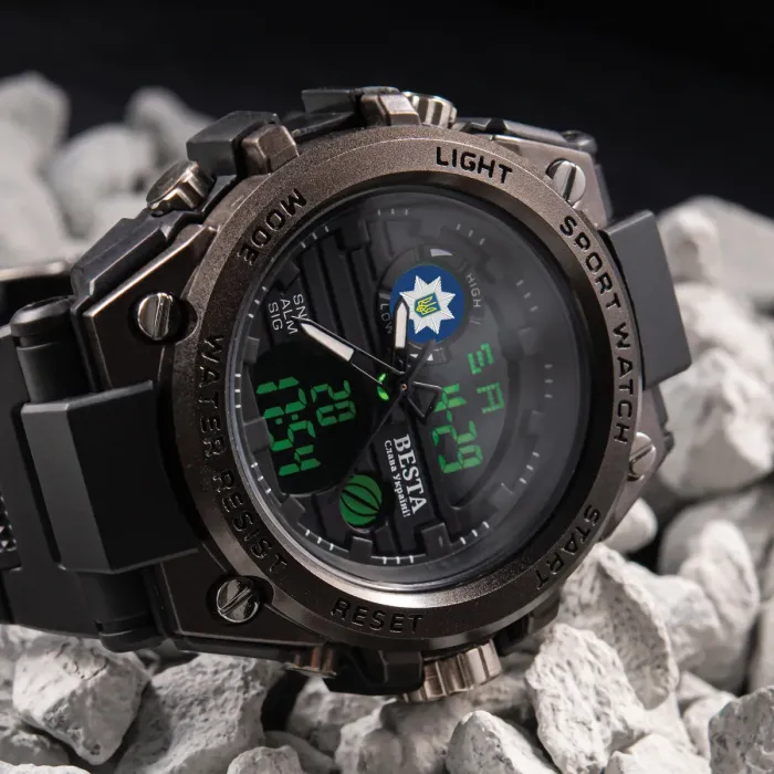 Чоловічий спортивний водостійкий тактичний годинник Besta Tattoo Police - зображення 5