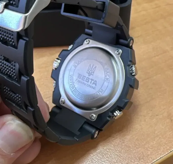 Чоловічий водостійкий спортивний тактичний годинник Besta Tattoo Tryzub - зображення 4