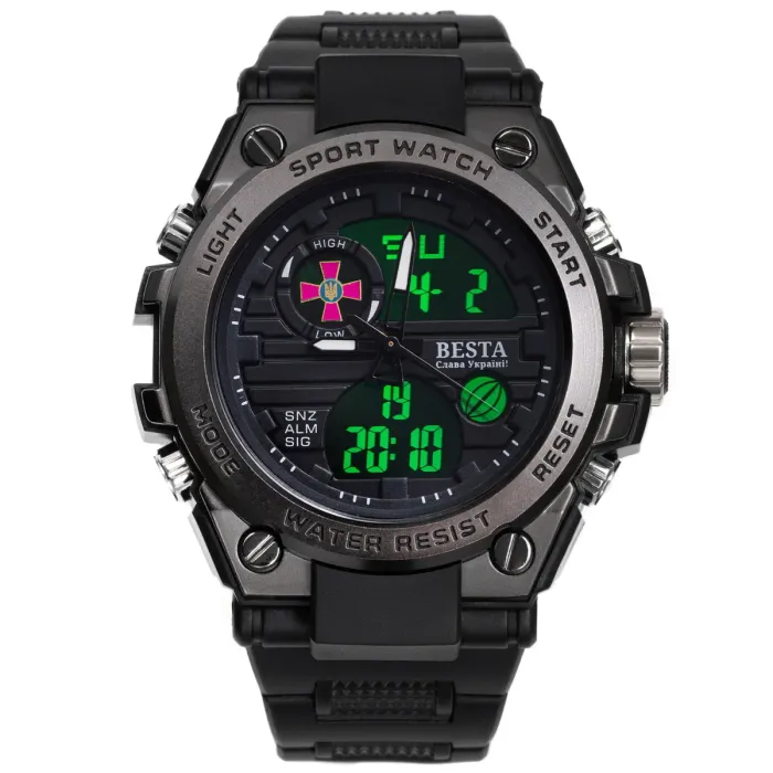 Чоловічий водостійкий спортивний тактичний годинник Besta Box Tattoo ЗСУ Set подарунковий набір, з компасом - зображення 5