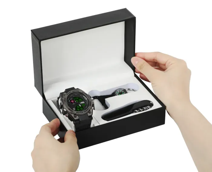 Чоловічий водостійкий спортивний тактичний годинник Besta Box Tattoo ЗСУ Set подарунковий набір, з компасом - зображення 3