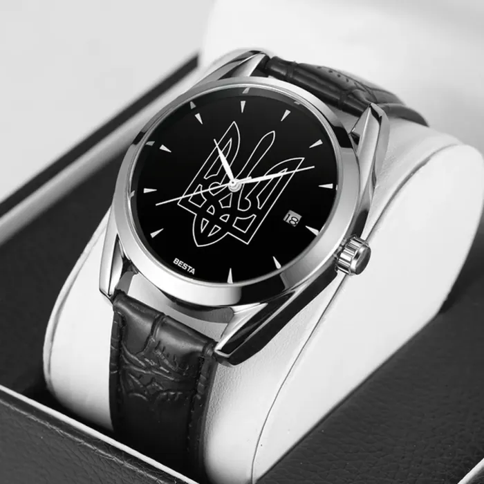 Чоловічий механічний годинник Besta Tryzub Leather - зображення 4